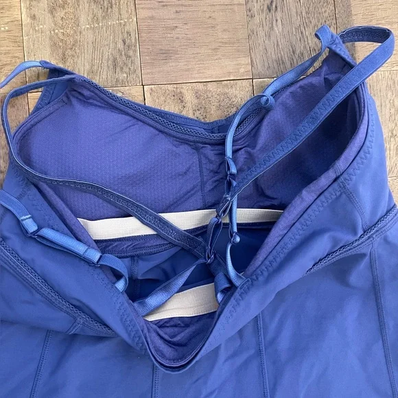 Lululemon tank with built in bra and removable pads. Size 10. Color - purple - Picture 3 of 5